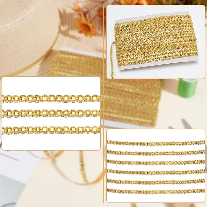 MAYJOYDIY 22 Yards S Shaped Gold Gimp Braid Trim 0.24inch Wide Polyester Lace Trim Ribbon Decorative Woven Braid Trim Fabric Trim for Sewing Bag DIY Crafts Costume Curtain Lampshades - Image 5